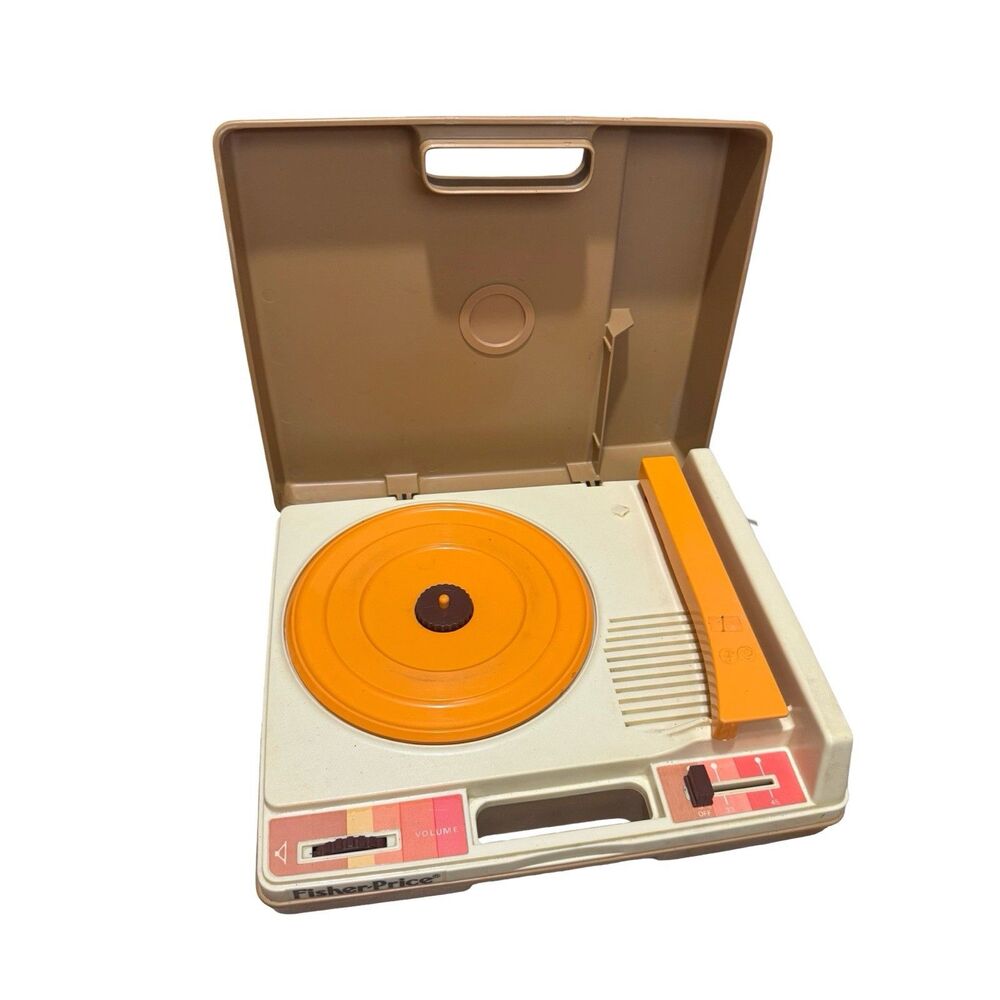 Vintage 1978 Fisher Price Working Record Player Turntable #825 33 45 RPM - Works